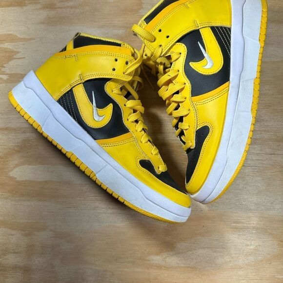 Nike Dunk High Up Varsity Maize Yellow and Black Sneakers Women’s Size 9 - Picture 3 of 11